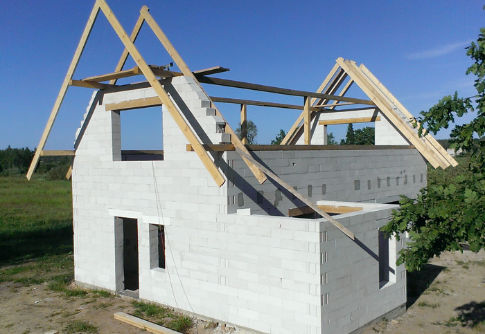 Mājas projekts "Ansis" - būvniecības procesa bildes