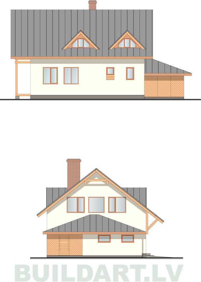 Mājas projekts "Aleksis", pilnā versija (180 kvadrātmetri)