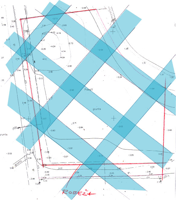Āderu plāns grunts gabalam Ozolniekos