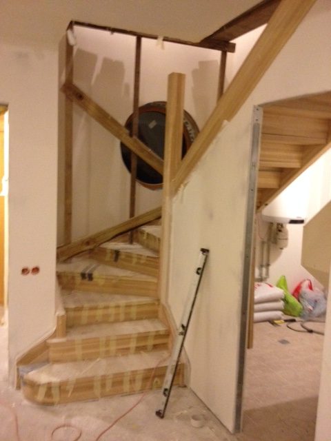 Koka statņu, koka karkasa mājas projekts, mājas projekts "Mārtiņš", būvniecības procesa bildes