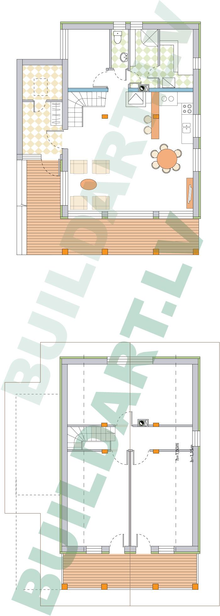 dzīvojamās mājas projekts "Rita 2" plāni 2. vers