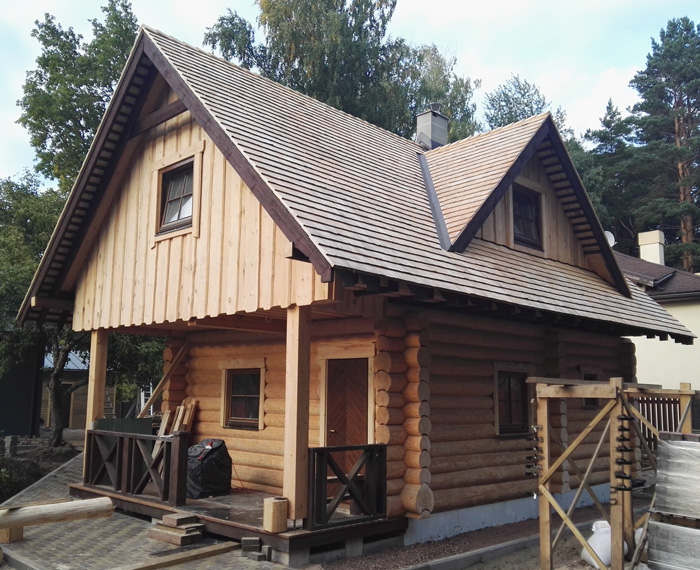 Pirts projekts "Ķipis" - kompakta, omulīga guļbaļķu pirtiņa, gatavās ēkas bildes