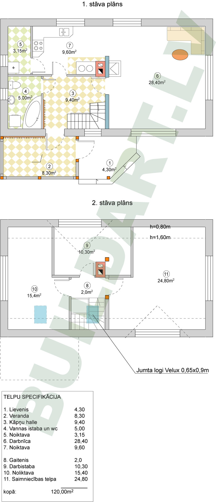 projekts "Ansis", stāvu plāni