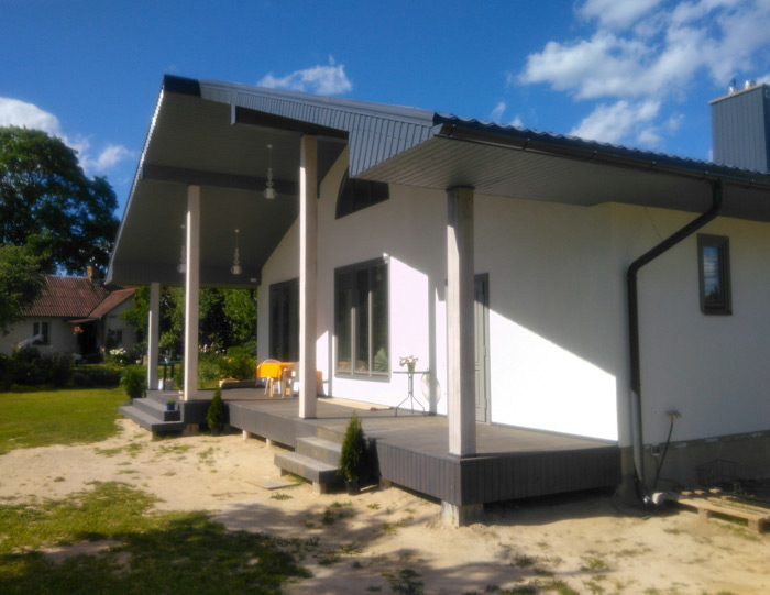 Mājas projekts "Eižens", uzbūvētās mājas bildes