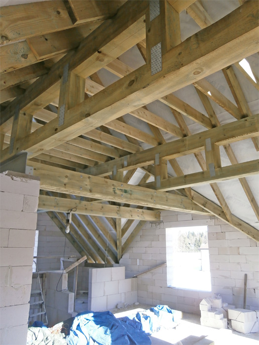 Mājas projekts Dina, foto no mājas būvniecības gaitas