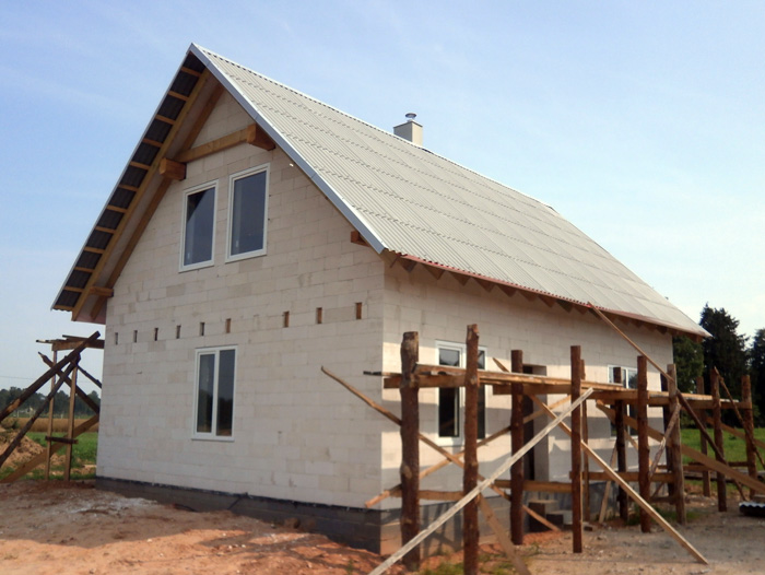 Mājas projekts "Aldis", uzbūvētās mājas bildes