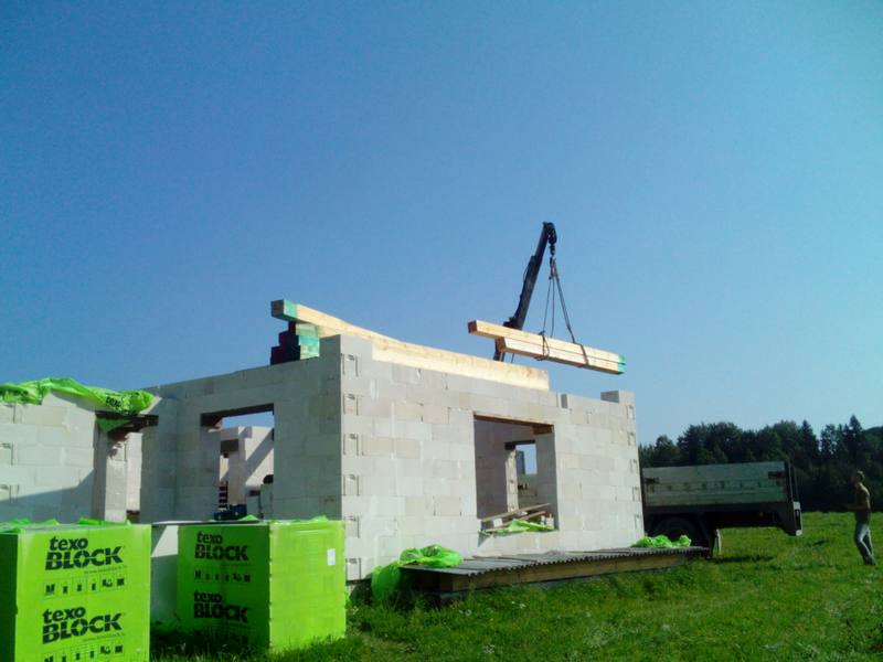 mājas projekts "Rita", būvniecības bildes