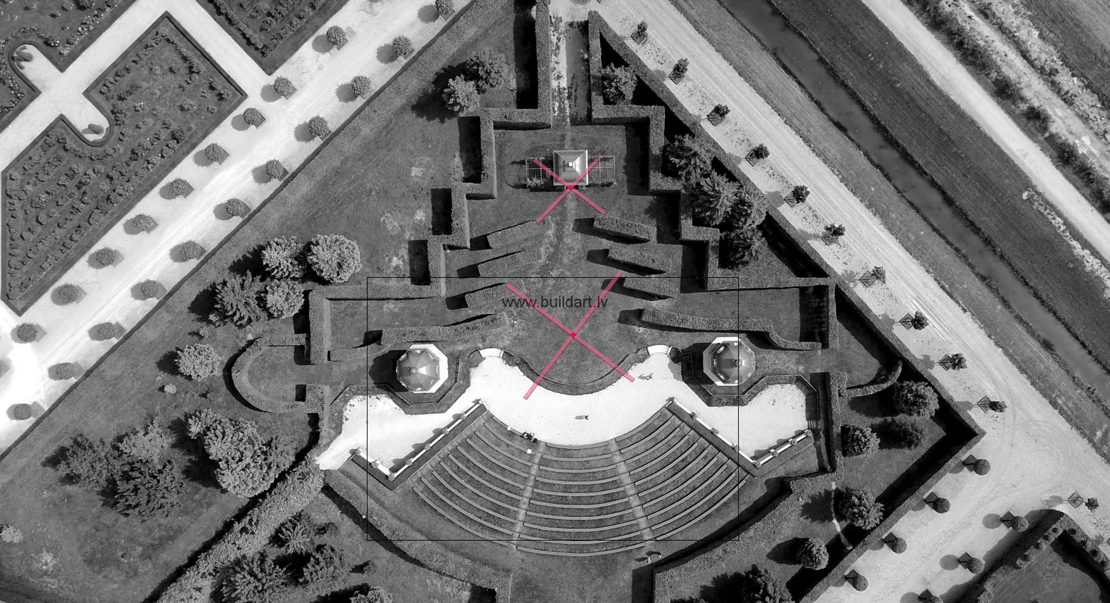 Uguns āderu krustpunkts skatuves centrā