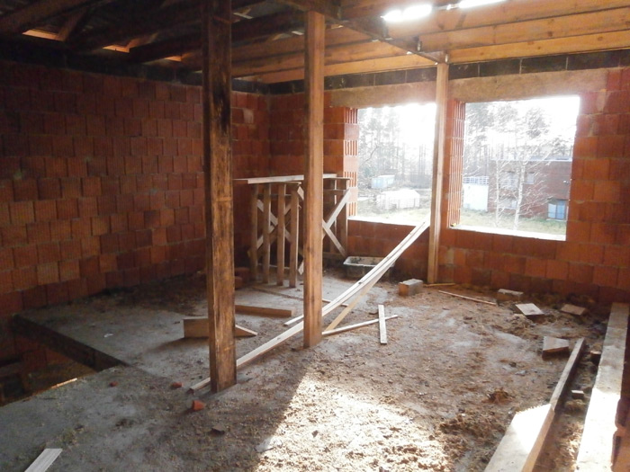 Ekonomiskas, ērtas divstāvu mājas projekts 110kvm, būvniecības bildes