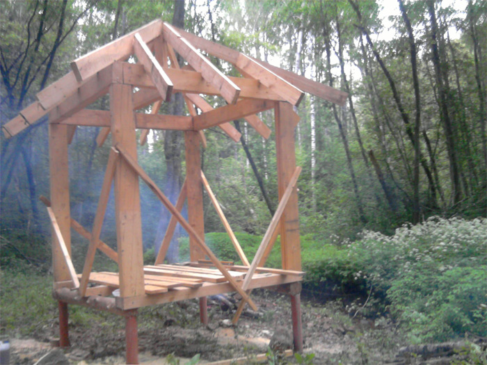 Paviljona projekts, būvniecības process
