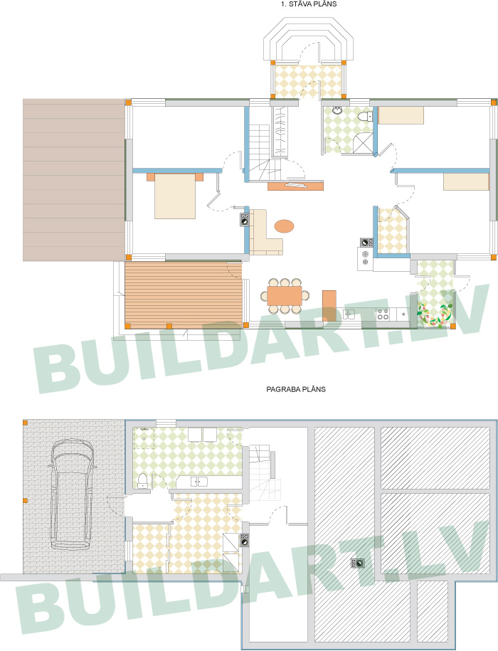 Vienstāvīgas mājas projekts "Anita" - plāni