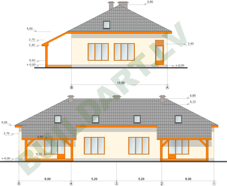 Dvīņu mājas projekts, 2x193m2
