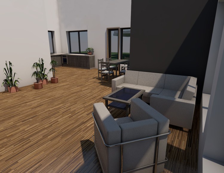 Mājas projekta "Aleksandrs" - vizualizācijas