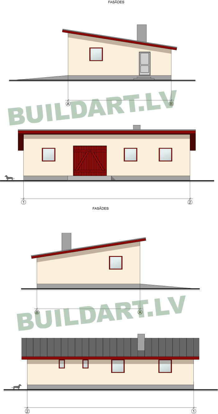 Noliktavas projekts - fasādes