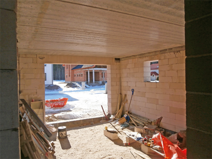 Mājas projekts Dina, foto no mājas būvniecības gaitas