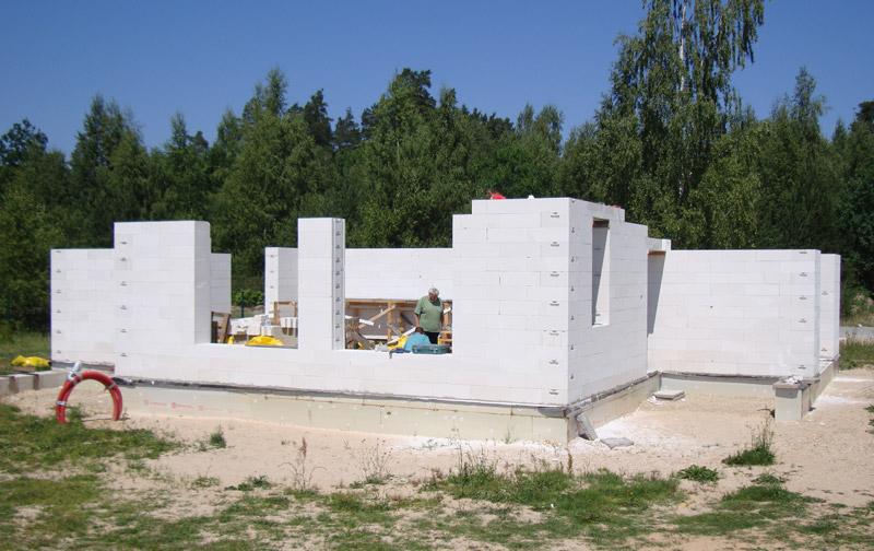 Mājas projekta "Valentīna" būvniecības process