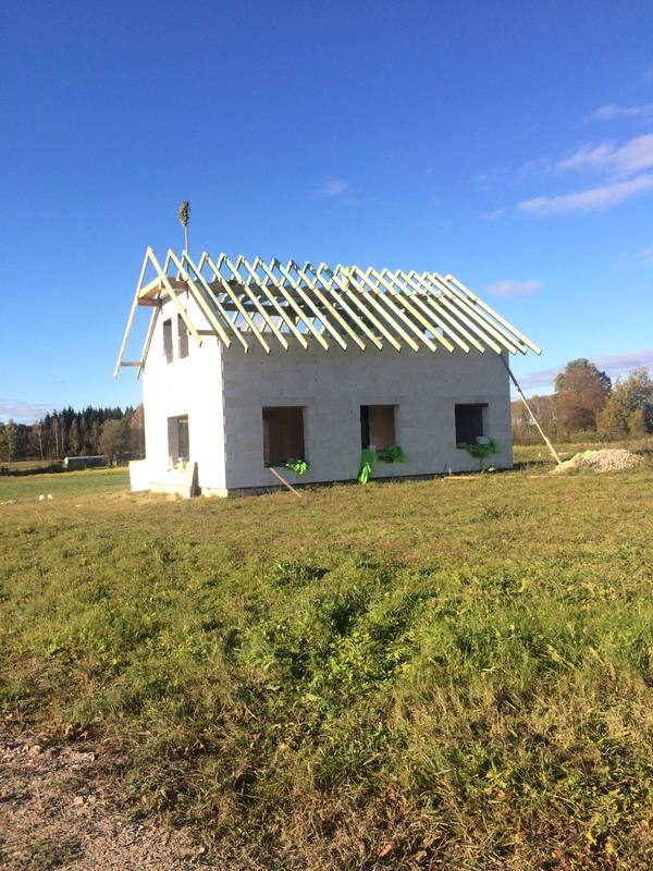 mājas projekts "Rita", būvniecības bildes