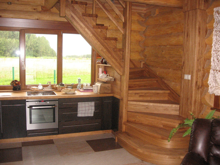 Guļbaļķu pirts projekts, interjers