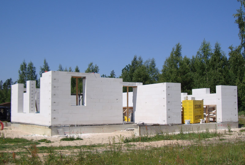 Mājas projekta "Valentīna" būvniecības process
