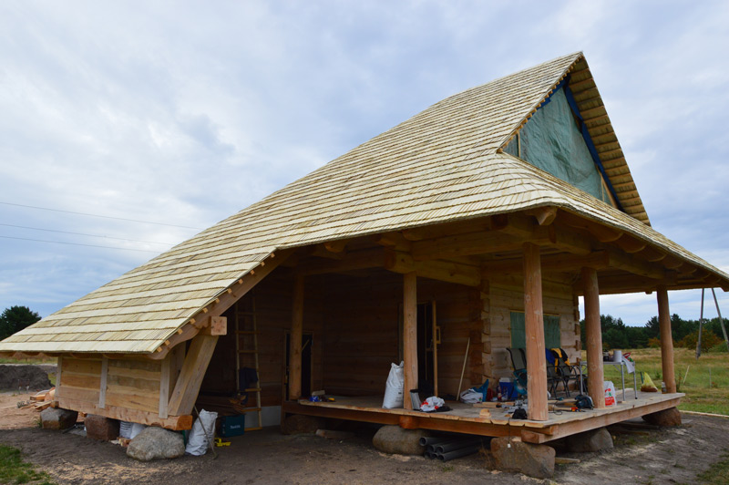 Atpūtas mājas projekts, būvniecības procesa bildes