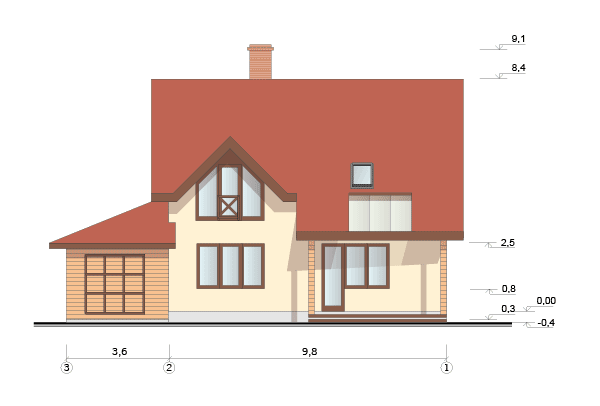 Ekonomiska ģimenes māja, projekts, 140m2 Ekonomiska ģimenes māja, projekts, 140m2