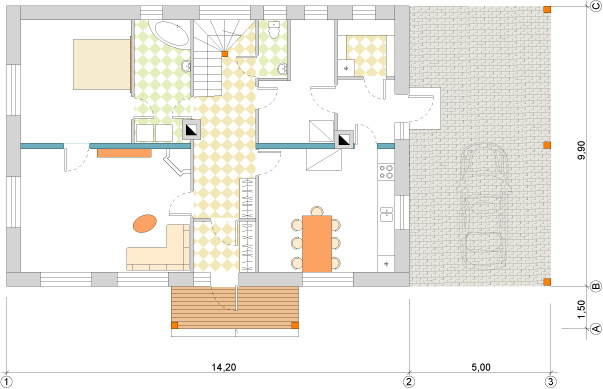 Ērta lauku māja 220m2 projekts