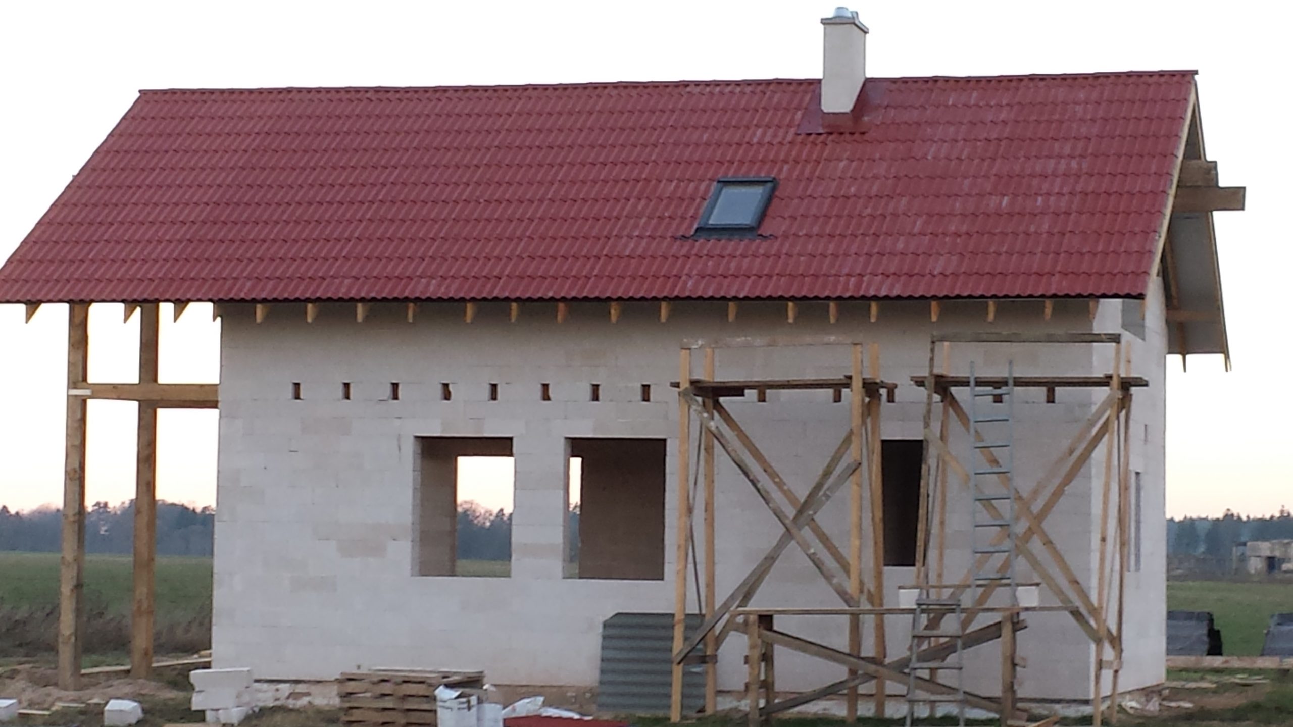 dzīvojamās mājas projekts "Rita 2" būvniecības procesa bildes