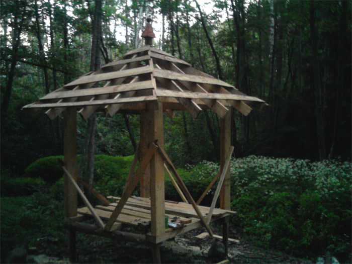 Paviljona projekts, būvniecības process