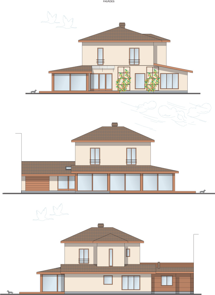 Dzīvojamās mājas rekonstrukcijas projekts - fasādes