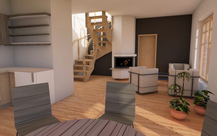 Dzīvojamās mājas - dīvņu mājas projekts "Diāna" - vizualizācijas