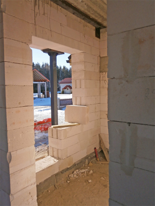 Mājas projekts Dina, foto no mājas būvniecības gaitas