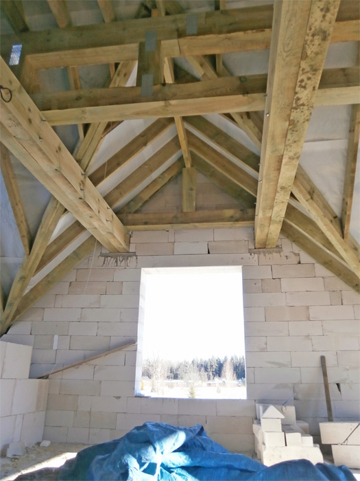 Mājas projekts Dina, foto no mājas būvniecības gaitas