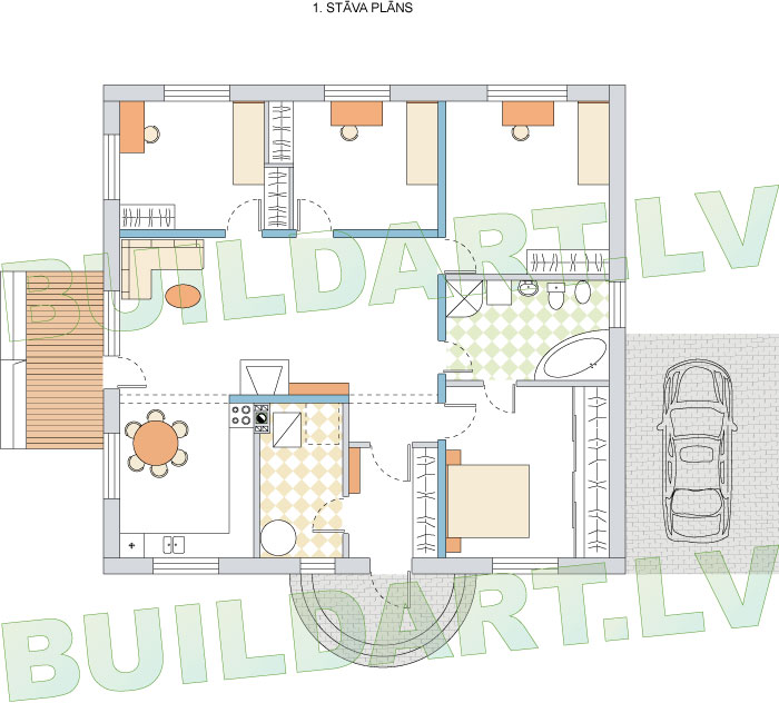 Mājas projekts "Artūrs", projektētais plāns
