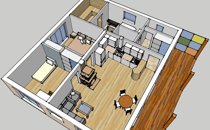 Mājas projekts "Eižens", interjera skati