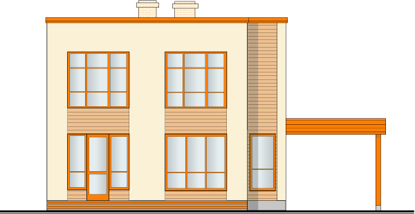 Savrupmājas projekts 165kvm, fasāde