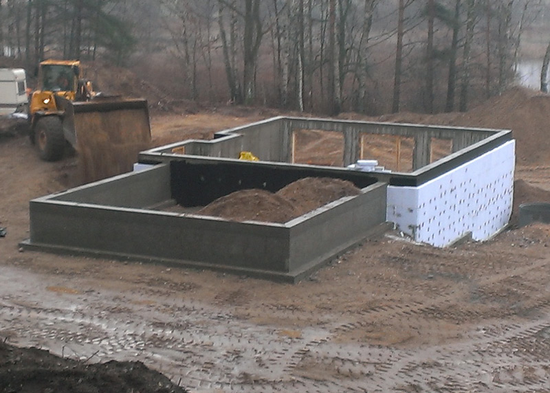 Lielas dzīvojamās mājas projekts "Vēsma" - būvniecības procesa bildes