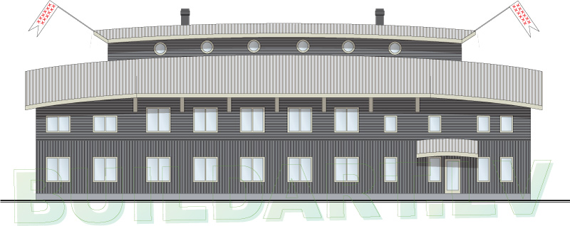 Noasa un Poseidona laivu darbnīcas projekts - fasādes