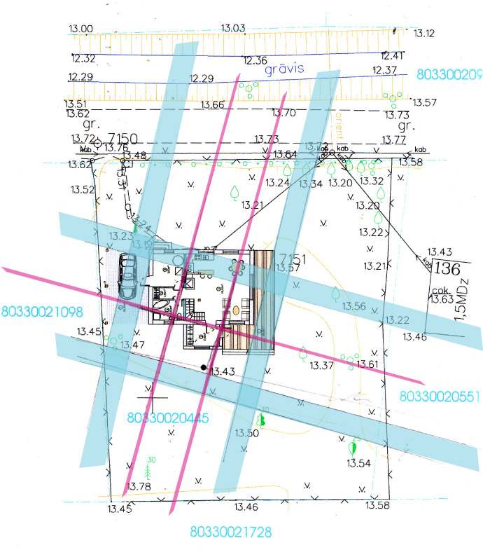 Āderu plāns zemes gabalam Saulkrastu novadā "Gaismas"