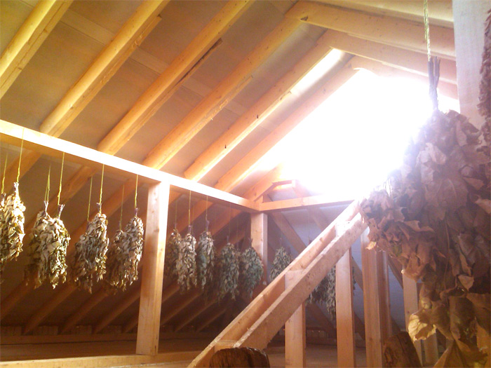 Saimniecības ēkas projekts - realizētās ēkas attēli, pārseguma konstrukcija