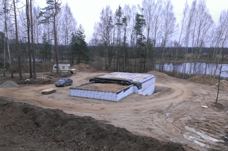 Lielas dzīvojamās mājas projekts "Vēsma" - būvniecības procesa bildes