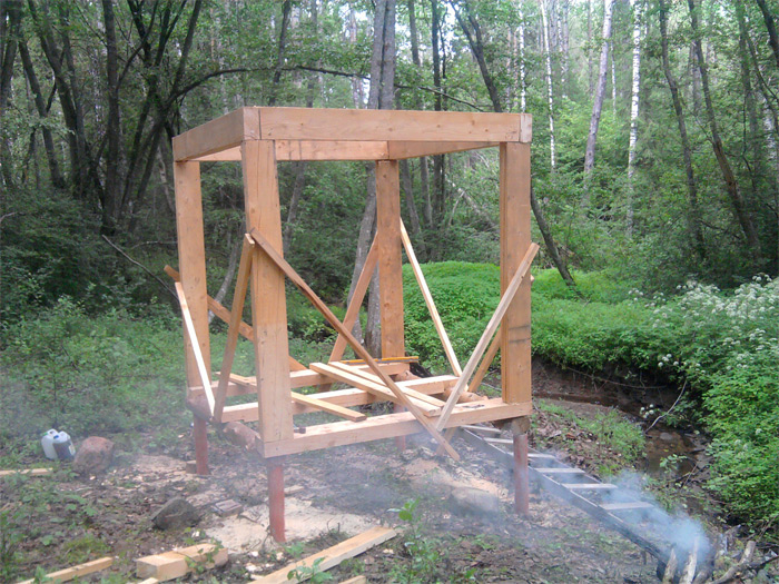 Paviljona projekts, būvniecības process