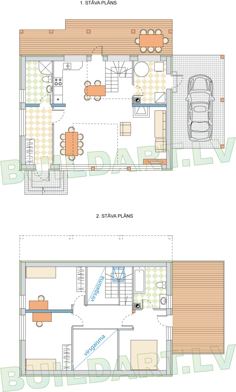 Brīvdienu mājas projekts "Agita" - plāni