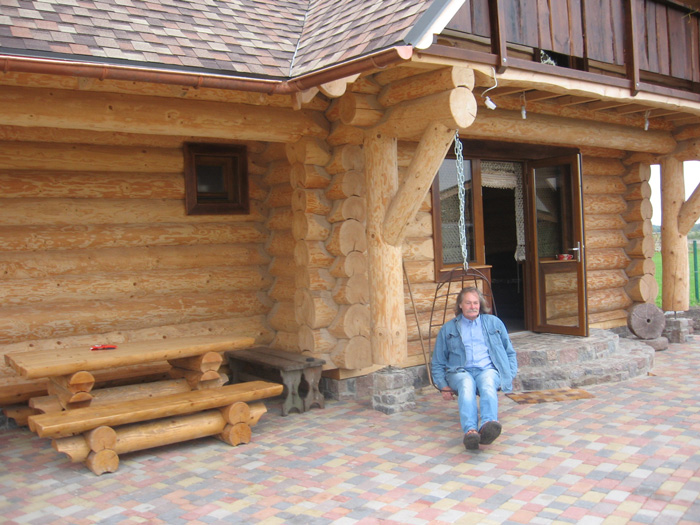 Guļbūves pirts projekts, uzbūvētās ēkas bildes