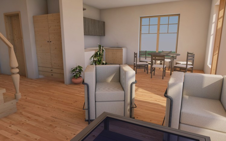 Dzīvojamās mājas - dīvņu mājas projekts "Diāna" - vizualizācijas