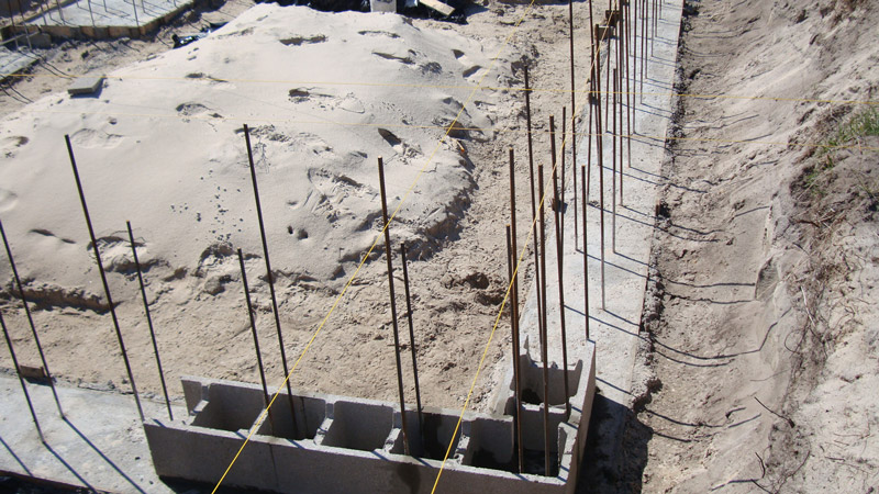 Mājas projekta "Valentīna" būvniecības process