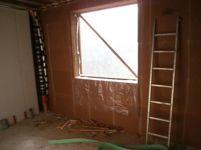 Koka statņu, koka karkasa mājas projekts, mājas projekts "Mārtiņš", būvniecības procesa bildes