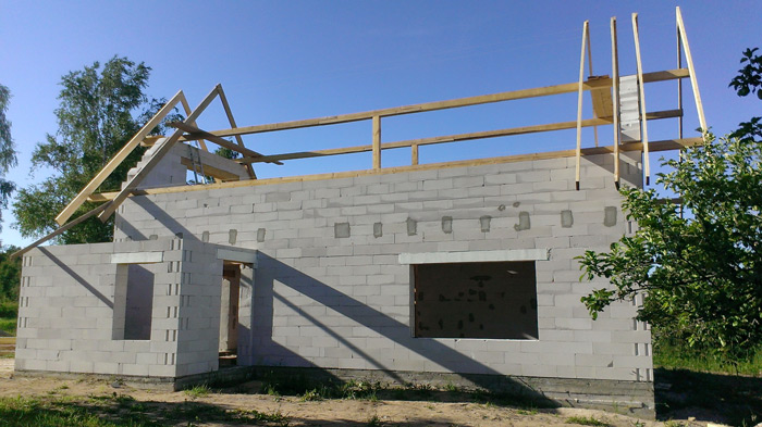 Mājas projekts "Ansis" - būvniecības procesa bildes