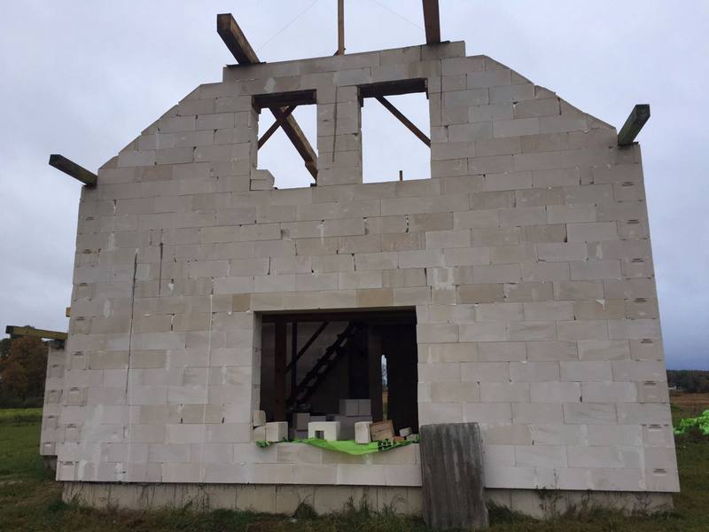 mājas projekts "Rita", būvniecības bildes