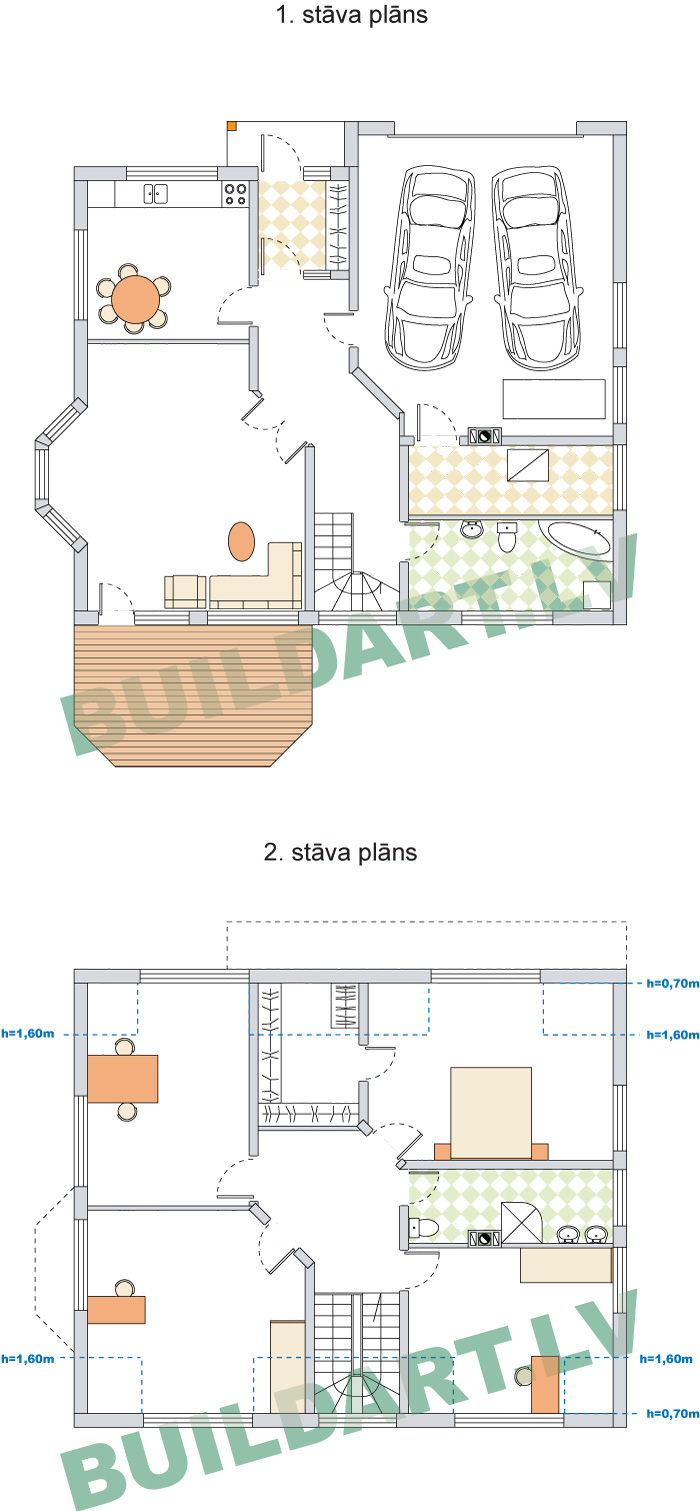 Mājas projekts "Didzis", plāni