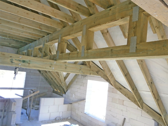 Mājas projekts Dina, foto no mājas būvniecības gaitas